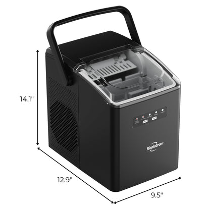 Kenmore Countertop Ice Maker Nugget Machine – Portable Self-Cleaning Máquina de Hacer Hielo para Casa, Crunchy Chewable Pebble Ice, 40lb/24hr Capacity, Stainless Steel