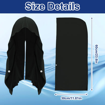 4 Pack Cooling Hoodie Towels Cooling Towels for Neck and Face Quick Drying Sweat Towel Wraps Cooling Head Neck Wraps Sun Protection for Hot Summer Weather Sport Workout