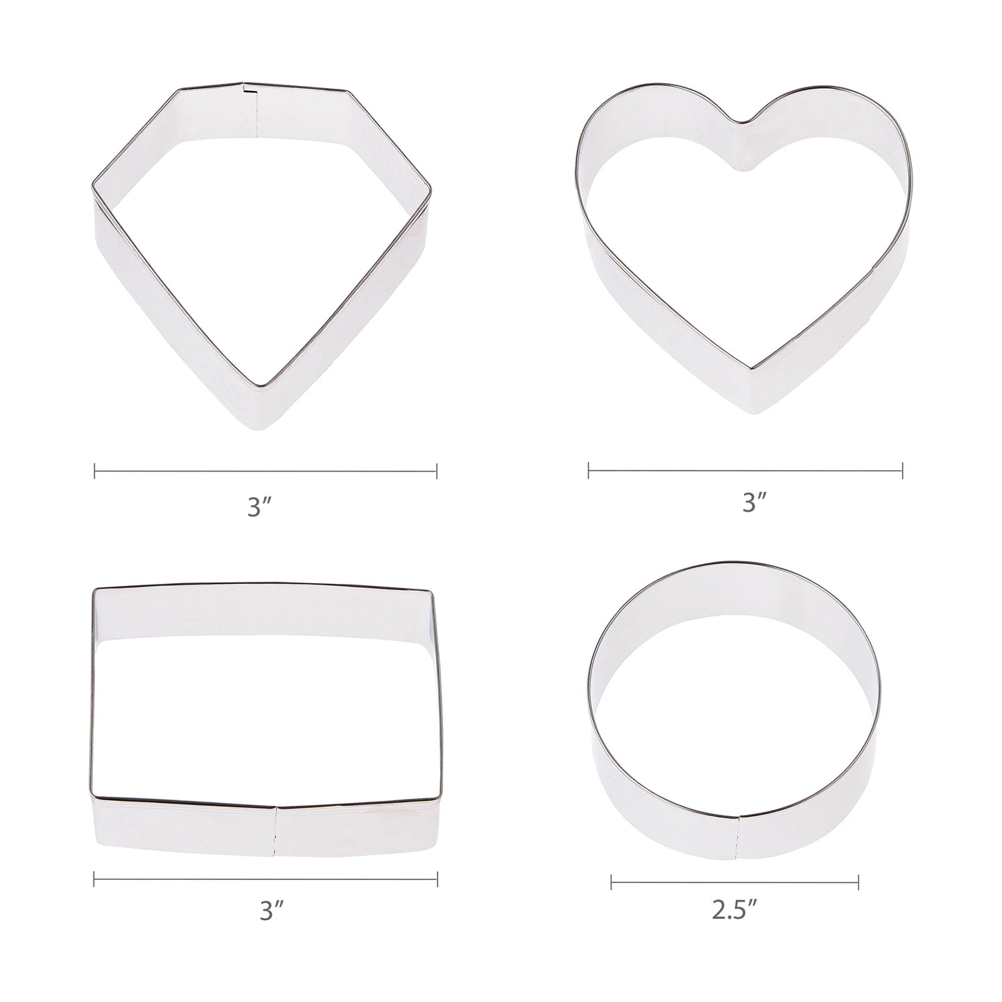 Time-Saving Metal Shaped Cookie Cutters Set, 14 Pieces - Innovative Kitchen Helper for Modern Cooking Detail