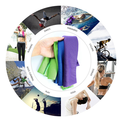 Cooling Towels (40"x 12", Pack of 30) for Neck and Face, Cold Towel for Hot Weather, Sports, Workout, Fitness, Gym, Yoga, Golf, Pilates, Travel, Camping & More