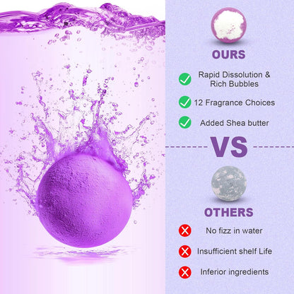 Bath Bombs for Women Gift Set 12 Pack Natural Relaxing Bath Bombs for Her，Aromatherapy Bubble Bath & Fizzy, Halloween Boo Basket Birthday Gifts for women Mom Gifts idea For wife/Teens, girlfriend,Kids