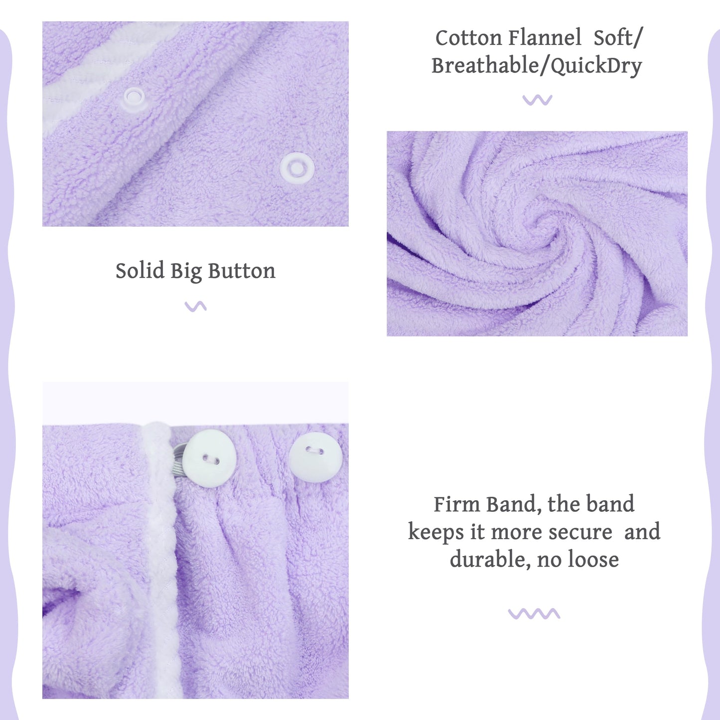 Towel Wrap Women Shower Robe Adjustable Closure Bathrobe with Hair Drying Towel & Spa Wraps