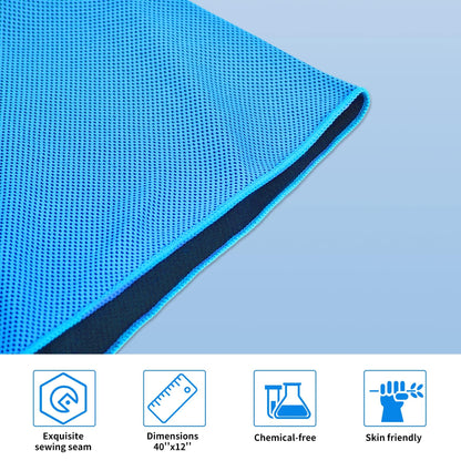 4 Packs Cooling Towels for Neck and Face(40"x 12"), Cool Sweat Towels for Hot Weather, Cooling Towels for Athletes, Lightweight Soft Breathable Towels for Yoga, Sport, Workout, Running, Gym, Camping
