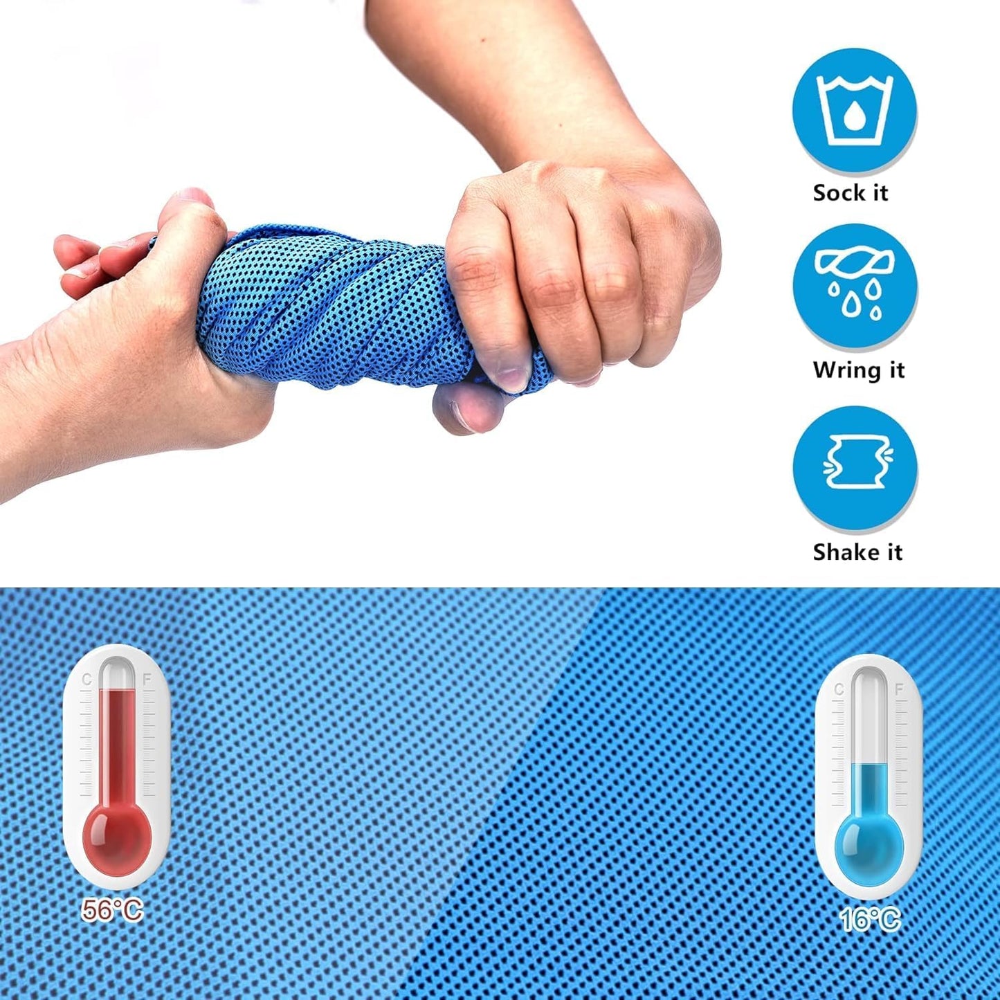 4 Packs Cooling Towels for Neck and Face(40"x 12"), Cool Sweat Towels for Hot Weather, Cooling Towels for Athletes, Lightweight Soft Breathable Towels for Yoga, Sport, Workout, Running, Gym, Camping