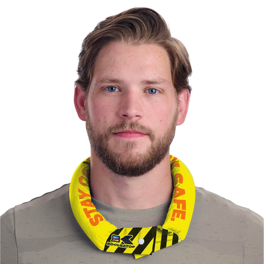 KOOLGATOR Evaporative Cooling Neck Wrap – Reusable Neck Cooler with Long Lasting Relief During Hot Weather Activities, Sports, & Outdoor Work, Water Drops, 1 Pack