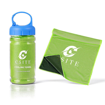 CSITE Cooling Towels (47"x12") for Neck and Face, Ice Towel for Hot Weather, Soft Breathable Chilly Gym Towels, Microfiber Towel for Work Out, Yoga, Running, Camping & More Activities（Green）