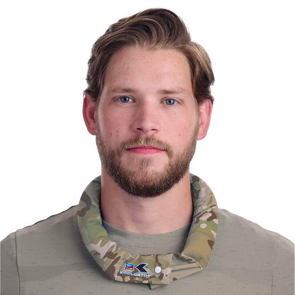 KOOLGATOR Evaporative Cooling Neck Wrap – Reusable Neck Cooler with Long Lasting Relief During Hot Weather Activities, Sports, & Outdoor Work, Water Drops, 1 Pack