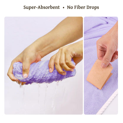 Towel Wrap Women Shower Robe Adjustable Closure Bathrobe with Hair Drying Towel & Spa Wraps
