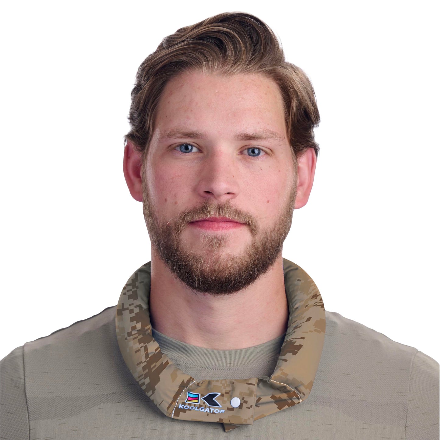 KOOLGATOR Evaporative Cooling Neck Wrap – Reusable Neck Cooler with Long Lasting Relief During Hot Weather Activities, Sports, & Outdoor Work, Water Drops, 1 Pack