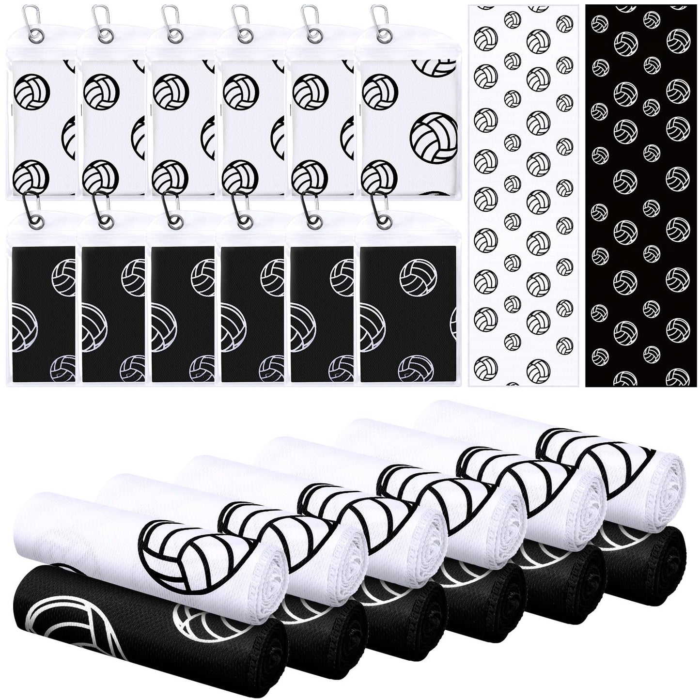 Mindsoft 12 Set Softball Cooling Towels for Sports Team Gifts with Carrying Pouch 30 x 9 Inch Softball Towels Bulk Microfiber Ice Cooling Rags for Birthday Party Favors Swag Bag Stuffers