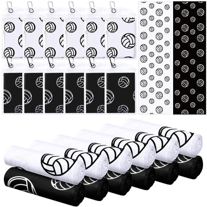 Mindsoft 12 Set Softball Cooling Towels for Sports Team Gifts with Carrying Pouch 30 x 9 Inch Softball Towels Bulk Microfiber Ice Cooling Rags for Birthday Party Favors Swag Bag Stuffers