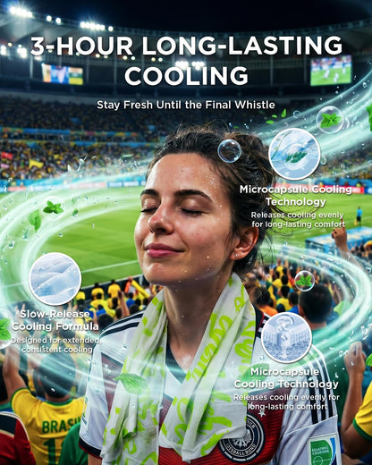 CoolRush Towel with Natural Mint Extract, Instant 3-Second Cooling Towel, Reusable Sports Cooling Wipes for Summer Heat, Alcohol-Free, for Running, Cycling, Gym, Outdoor Activities(10 Pack)