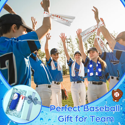 Remagr 12 Pcs Baseball Cooling Towels 30" x 9" Quick Dry Microfiber Sweat Towels for Workout, Gym, Running, Baseball Teams Sports Fans Party Favors Gifts