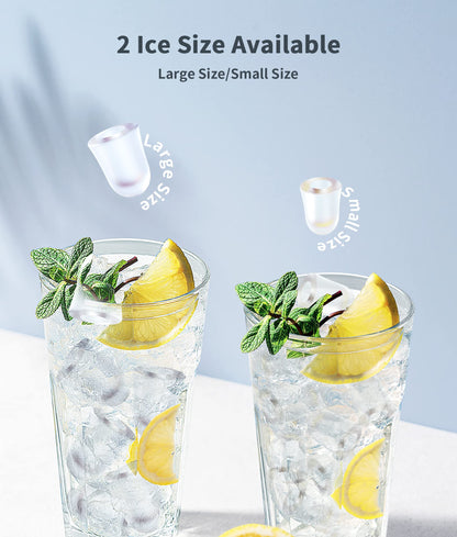 ecozy 2" Clear Ice Ball Maker Countertop with CrystalFlux Technology, 4 pcs in 40 Mins, 144 pcs/Day, Sphere Ice Maker with Automatic Water Supply, Self-Cleaning, Enhanced Insulation for Whiskey Bar