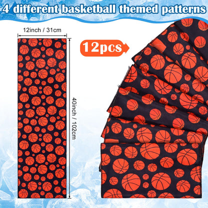 FuWeave 24 Pack Baseball Cooling Towel 40 x 12 Inch Breathable Sport Cooling Towel Microfiber Fast Drying Baseball Team Gifts for Athletes Yoga Gym Camping Running