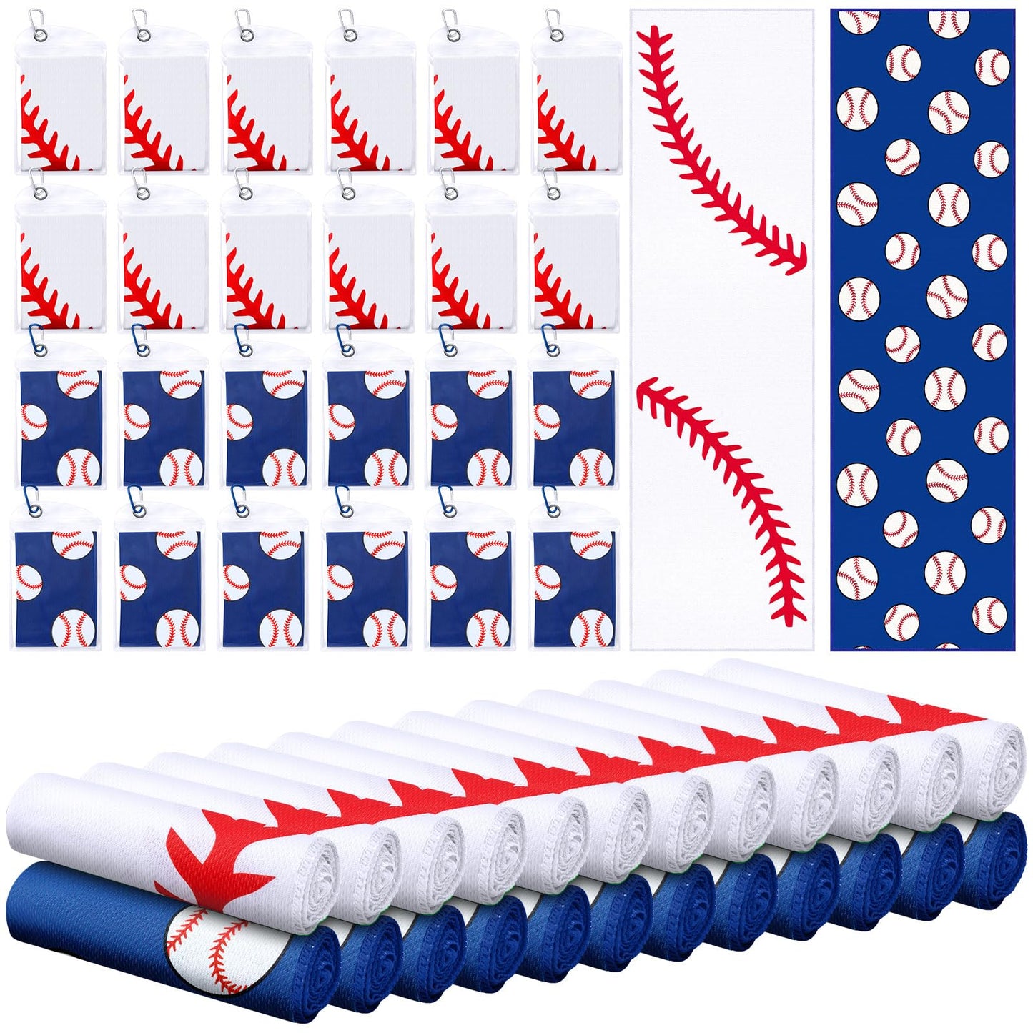 Mindsoft 12 Set Softball Cooling Towels for Sports Team Gifts with Carrying Pouch 30 x 9 Inch Softball Towels Bulk Microfiber Ice Cooling Rags for Birthday Party Favors Swag Bag Stuffers