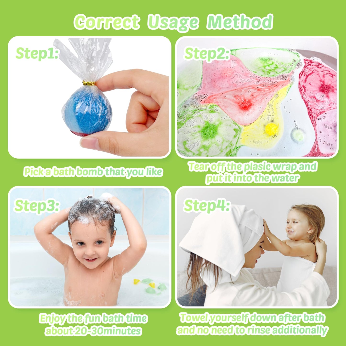 Bath Bombs for Kids, 12 Pcs Bath Bombs with Glow in The Dark Animal Surprise Inside, Handmade Organic Bubble Bath Ball Gift Set for Boys and Girls, Gift for Birthday Christmas Easter