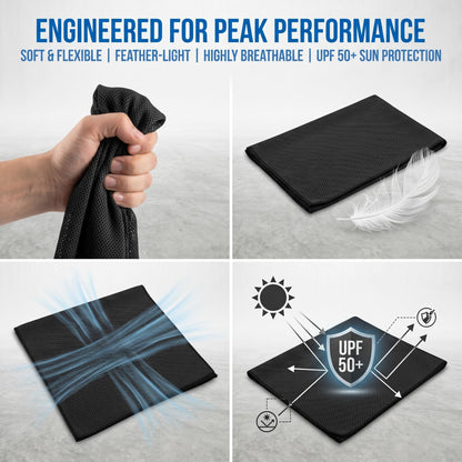 4 Packs Cooling Towels for Neck and Face(40"x 12"), Cool Sweat Towels for Hot Weather, Cooling Towels for Athletes, Lightweight Soft Breathable Towels for Yoga, Sport, Workout, Running, Gym, Camping