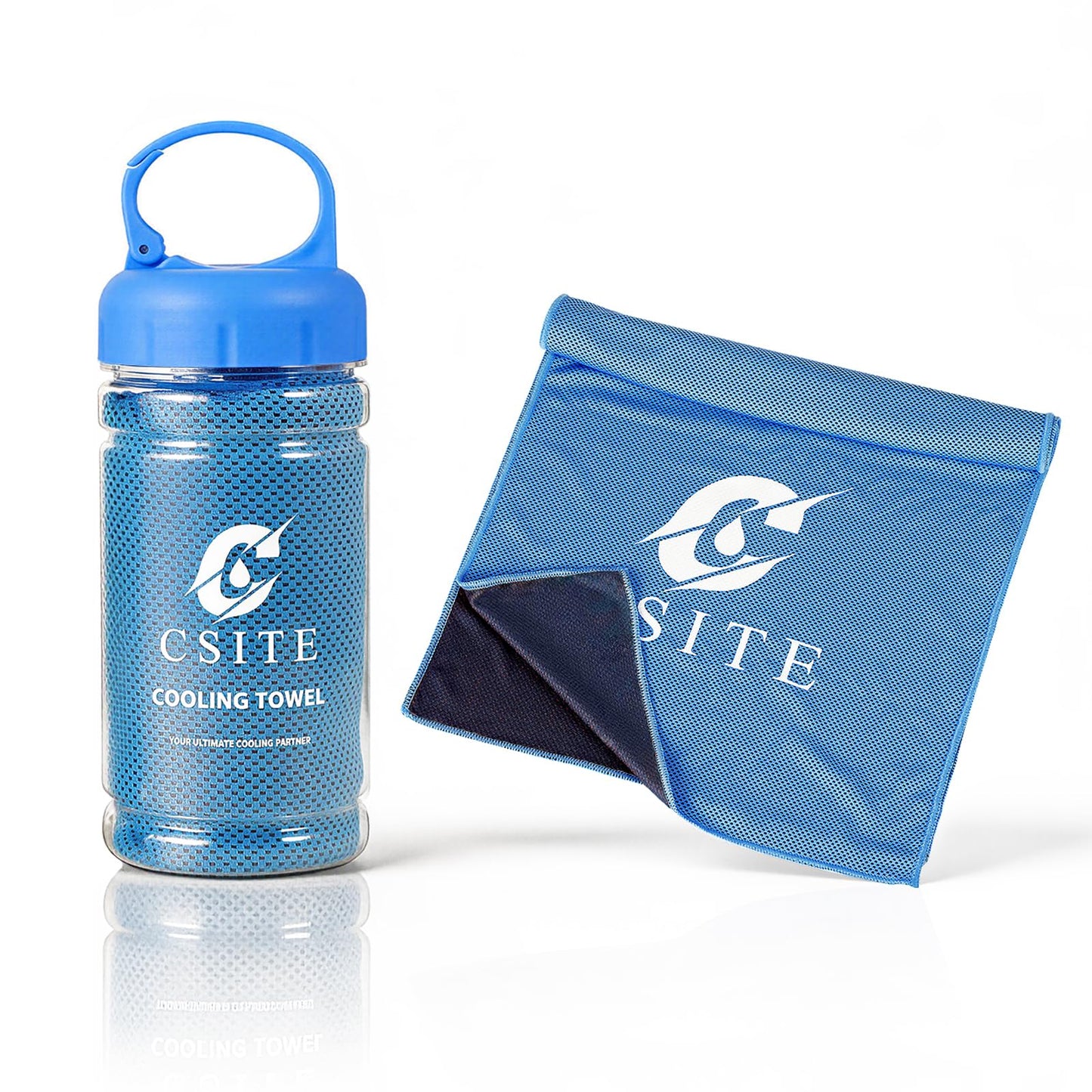 CSITE Cooling Towels (47"x12") for Neck and Face, Ice Towel for Hot Weather, Soft Breathable Chilly Gym Towels, Microfiber Towel for Work Out, Yoga, Running, Camping & More Activities（Green）
