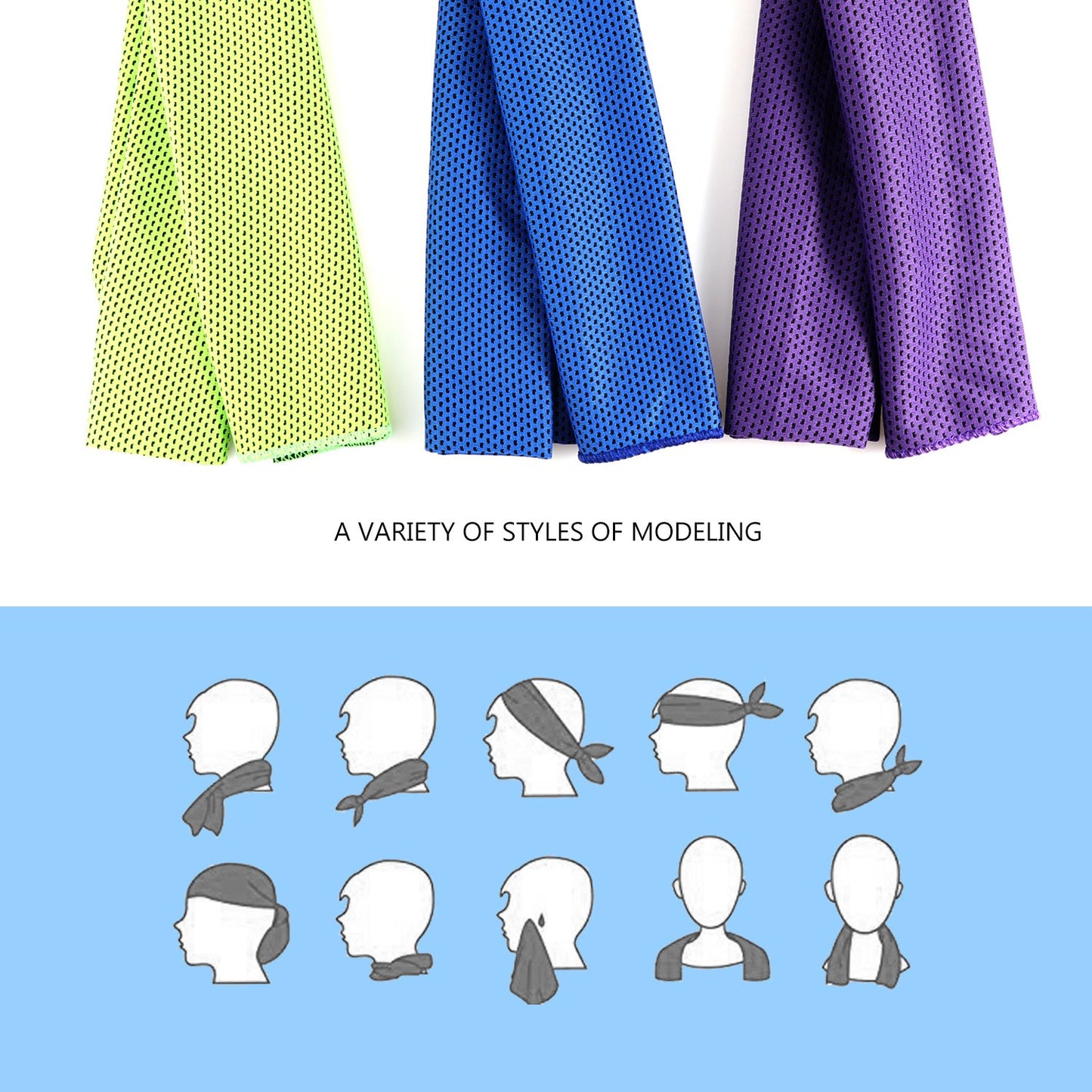 Cooling Towels (40"x 12", Pack of 30) for Neck and Face, Cold Towel for Hot Weather, Sports, Workout, Fitness, Gym, Yoga, Golf, Pilates, Travel, Camping & More