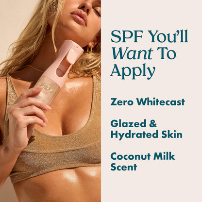 Kopari Sunglaze Body Gel Cream Sunscreen SPF 50+ | Broad-Spectrum Body Sunscreen with Hyaluronic Acid & Coconut Oil | Lightweight, Non-Greasy, Glowing Finish