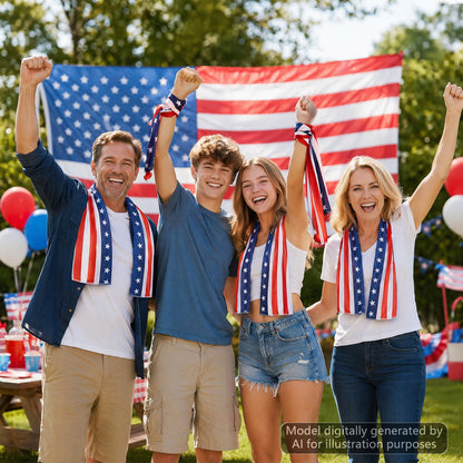 30Pcs 250th Anniversary Patriotic Cooling Towels for Neck and Face 40 x 12 Inch American Flag Sports Workout Ice Towel for Sweat Microfiber Breathable Chilly Bulk Neck Wraps for 4th of July Outdoor
