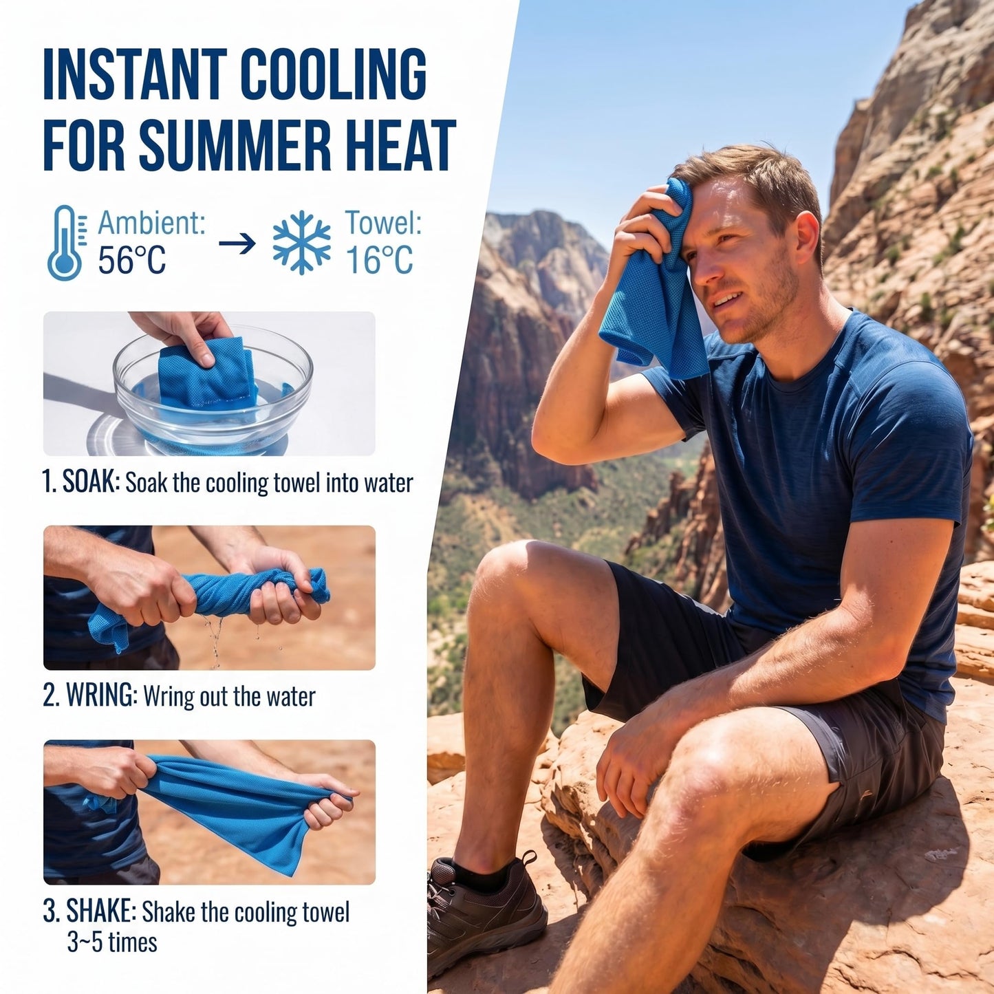 4 Packs Cooling Towels for Neck and Face(40"x 12"), Cool Sweat Towels for Hot Weather, Cooling Towels for Athletes, Lightweight Soft Breathable Towels for Yoga, Sport, Workout, Running, Gym, Camping