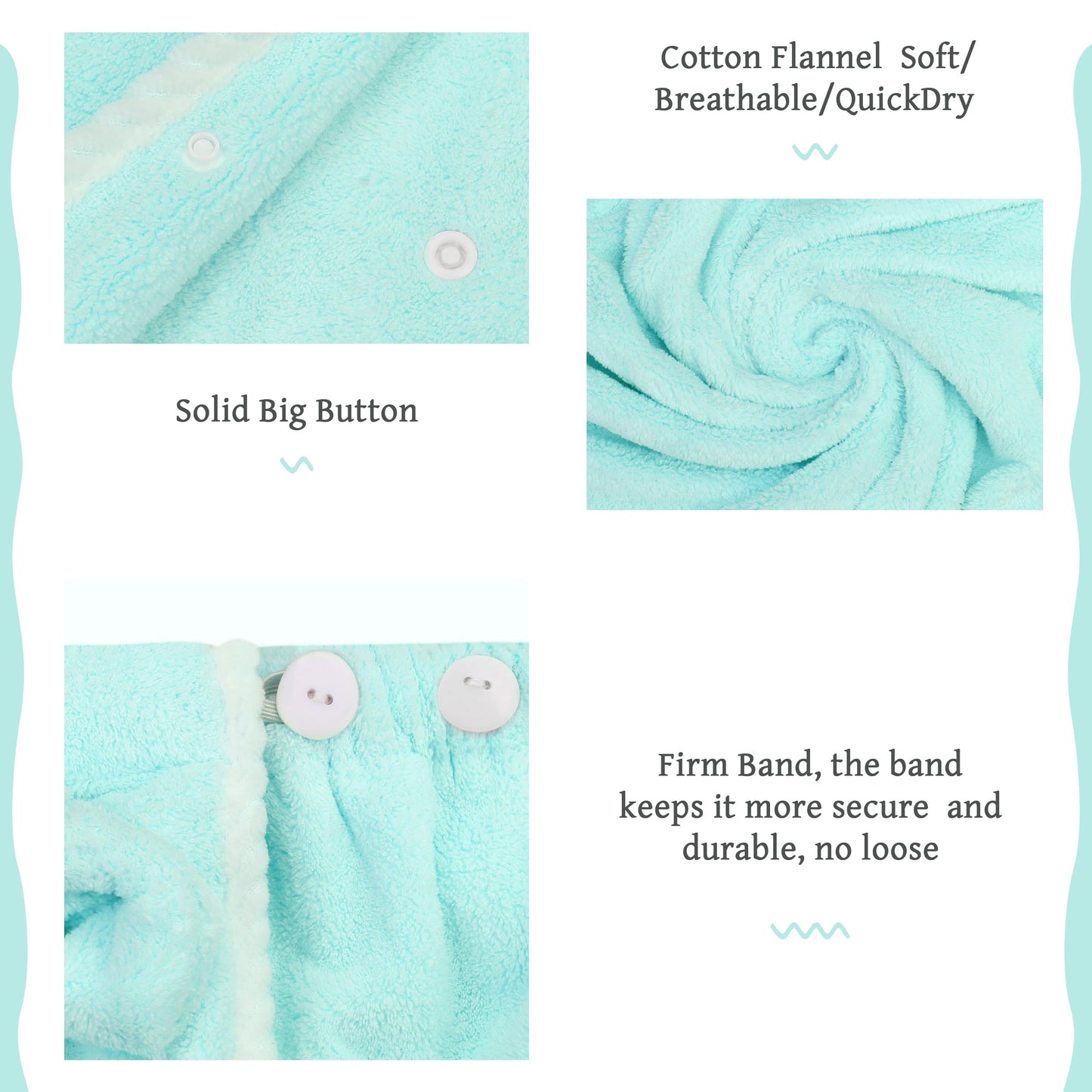 Towel Wrap Women Shower Robe Adjustable Closure Bathrobe with Hair Drying Towel & Spa Wraps