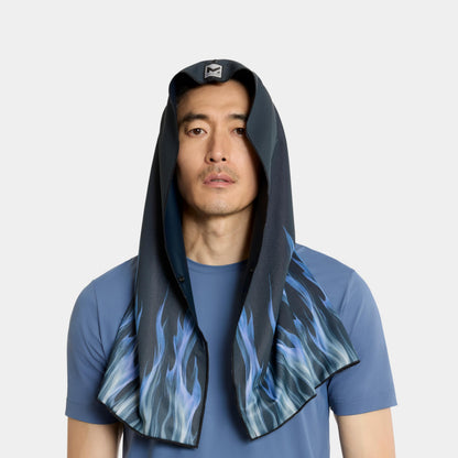 MISSION Max Plus Cooling Hoodie Towel- Hood Towel, Cools Instantly When Wet, UPF 50 Sun Protection, Contours Your Head to Stay in Place, Great for Sports, Fitness, Gym (White Camo)