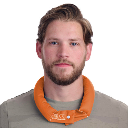 KOOLGATOR Evaporative Cooling Neck Wrap – Reusable Neck Cooler with Long Lasting Relief During Hot Weather Activities, Sports, & Outdoor Work, Water Drops, 1 Pack