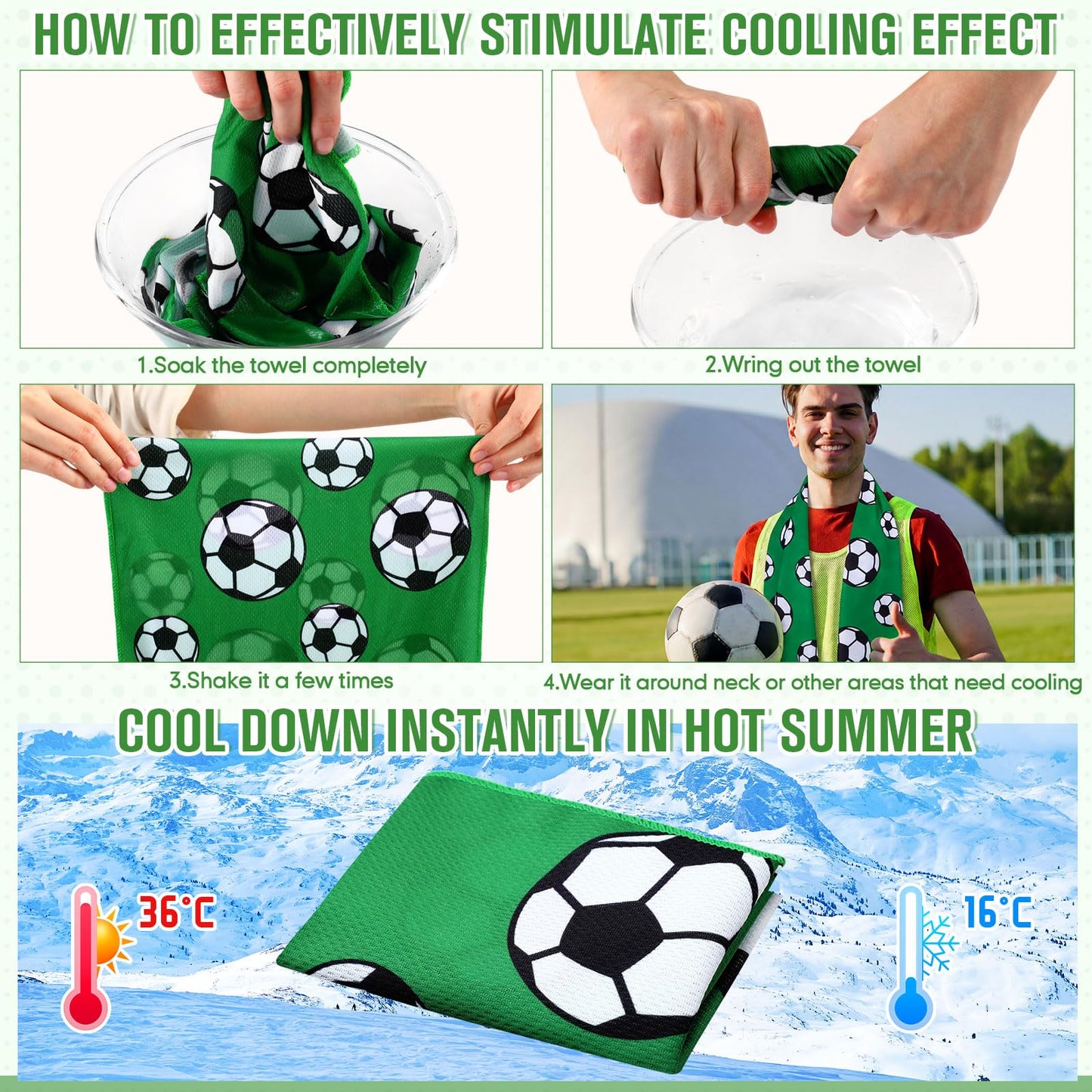 Mindsoft 12 Set Softball Cooling Towels for Sports Team Gifts with Carrying Pouch 30 x 9 Inch Softball Towels Bulk Microfiber Ice Cooling Rags for Birthday Party Favors Swag Bag Stuffers