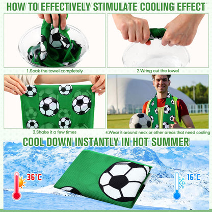 Mindsoft 12 Set Softball Cooling Towels for Sports Team Gifts with Carrying Pouch 30 x 9 Inch Softball Towels Bulk Microfiber Ice Cooling Rags for Birthday Party Favors Swag Bag Stuffers