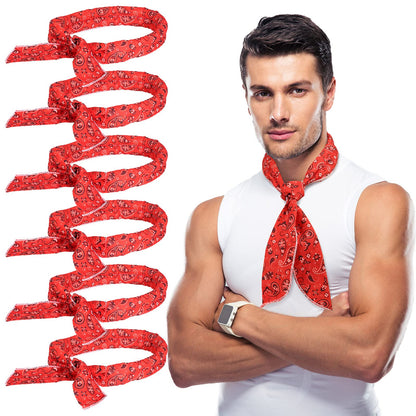 Coume 6 Pack Cooling Neck Wraps Neck Cooler Ice Bandanas Scarf for Hot Weather Summer Ultra Running Walking Riding Women Men