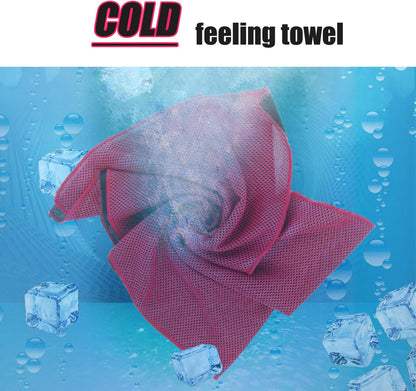 Cooling Towels (40"x 12", Pack of 10) for Neck and Face, Cold Towel for Hot Weather, Sports, Workout, Fitness, Gym, Yoga, Golf, Pilates, Travel, Camping & More