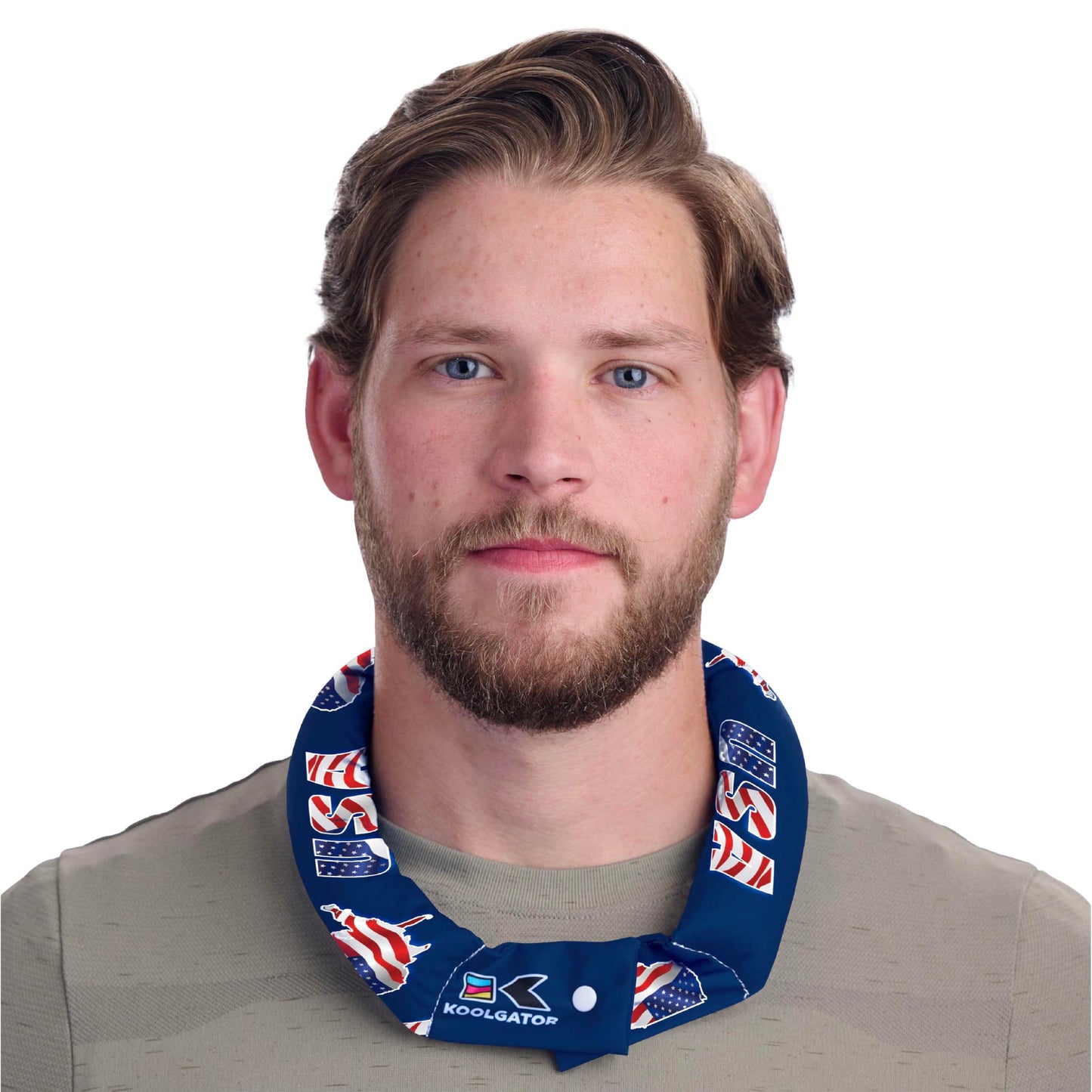 KOOLGATOR Evaporative Cooling Neck Wrap – Reusable Neck Cooler with Long Lasting Relief During Hot Weather Activities, Sports, & Outdoor Work, Water Drops, 1 Pack