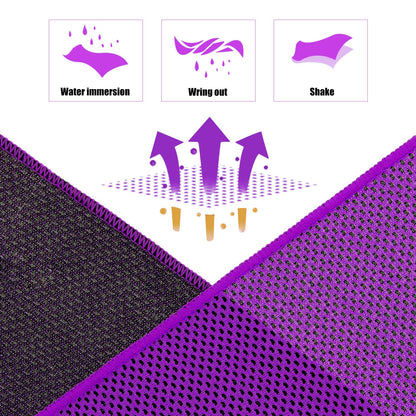 Cooling Towels (40"x 12", Pack of 30) for Neck and Face, Cold Towel for Hot Weather, Sports, Workout, Fitness, Gym, Yoga, Golf, Pilates, Travel, Camping & More