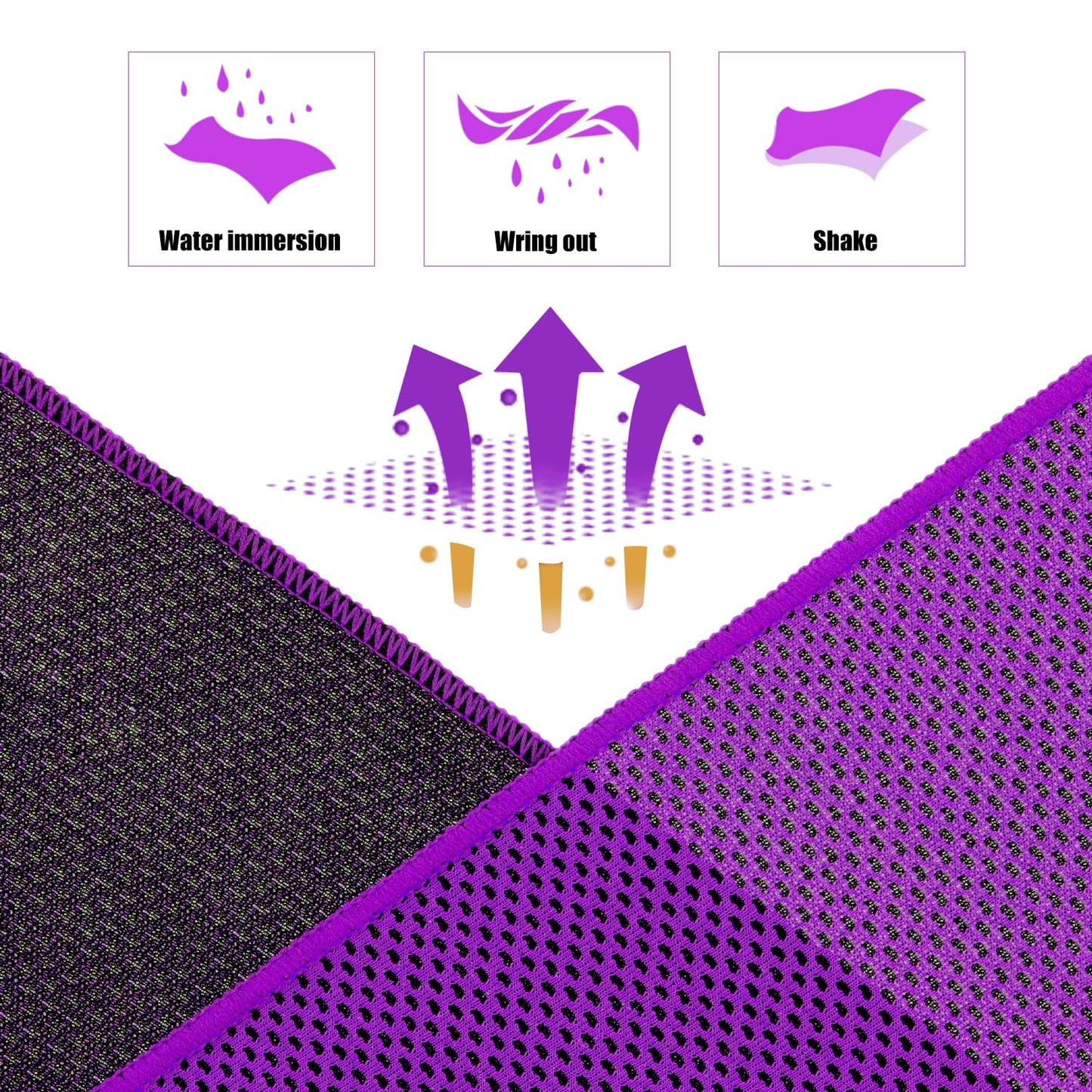 Cooling Towels (40"x 12", Pack of 30) for Neck and Face, Cold Towel for Hot Weather, Sports, Workout, Fitness, Gym, Yoga, Golf, Pilates, Travel, Camping & More