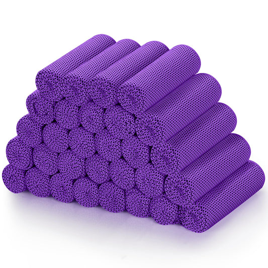 Cooling Towels (40"x 12", Pack of 30) for Neck and Face, Cold Towel for Hot Weather, Sports, Workout, Fitness, Gym, Yoga, Golf, Pilates, Travel, Camping & More