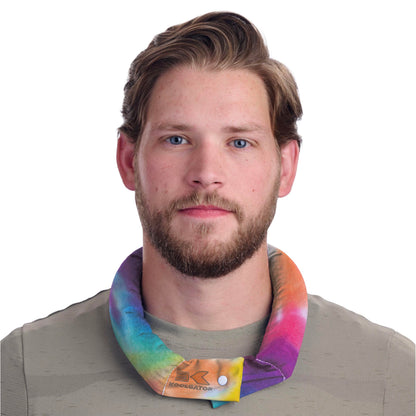 KOOLGATOR Evaporative Cooling Neck Wrap – Reusable Neck Cooler with Long Lasting Relief During Hot Weather Activities, Sports, & Outdoor Work, Water Drops, 1 Pack