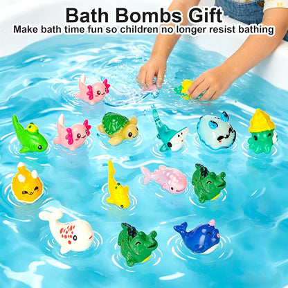 Playfizz Bath Bombs for Women, 12 PCS Handmade Bubble Bathbombs with Toys Inside, Shea & Coco Butter Dry Skin Moisturize, Perfect for Bubble Spa Bath, Bath Bomb Gift for Women, Girls, Wife