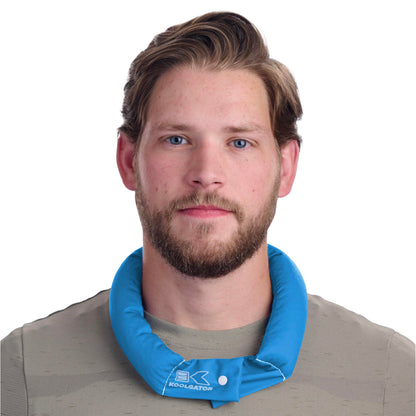 KOOLGATOR Evaporative Cooling Neck Wrap – Reusable Neck Cooler with Long Lasting Relief During Hot Weather Activities, Sports, & Outdoor Work, Water Drops, 1 Pack