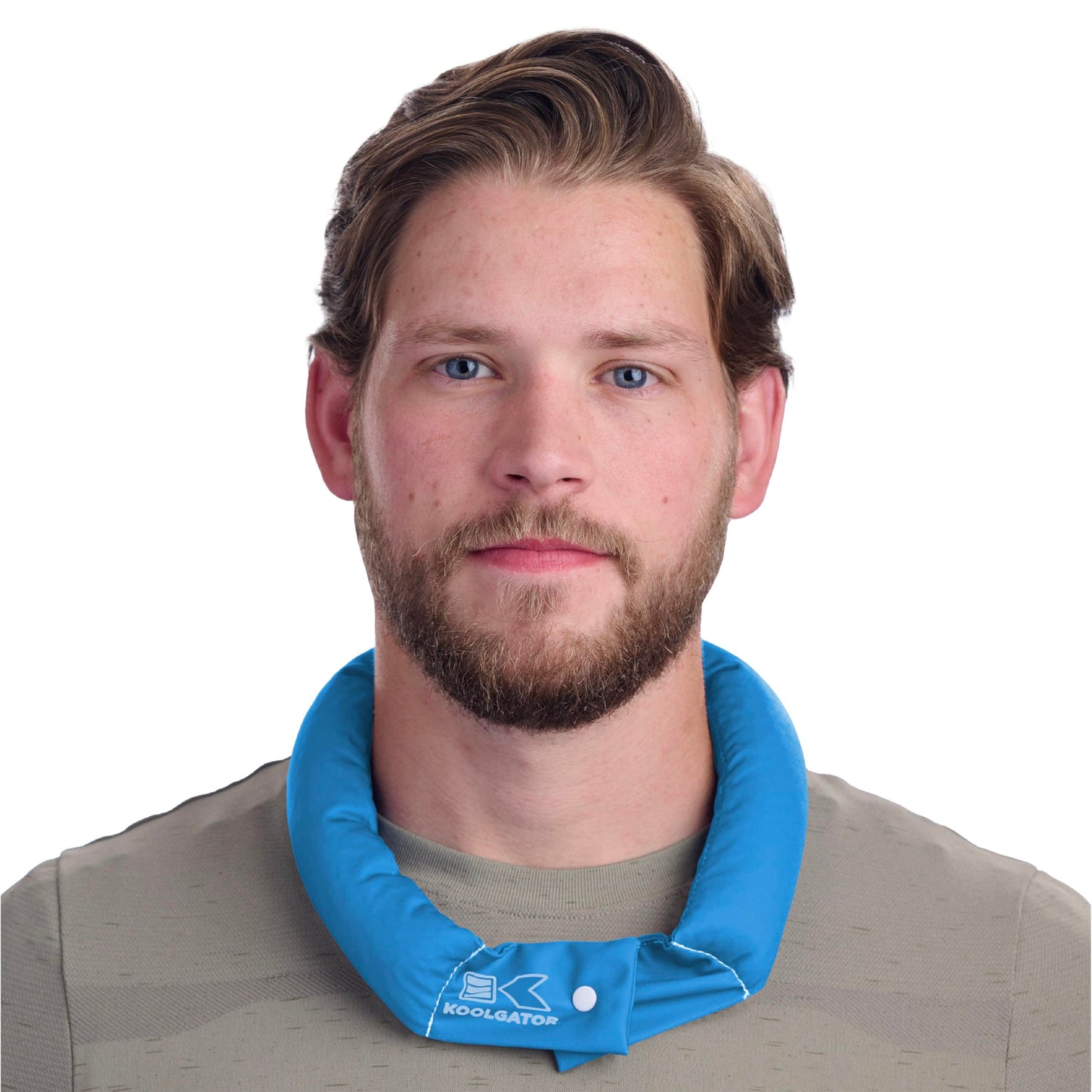 KOOLGATOR Evaporative Cooling Neck Wrap – Reusable Neck Cooler with Long Lasting Relief During Hot Weather Activities, Sports, & Outdoor Work, Water Drops, 1 Pack