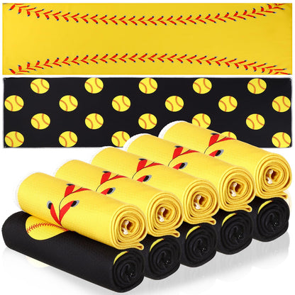 Remagr 12 Pcs Baseball Cooling Towels 30" x 9" Quick Dry Microfiber Sweat Towels for Workout, Gym, Running, Baseball Teams Sports Fans Party Favors Gifts