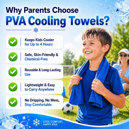 BobbleT Kids PVA Cooling Towels 4 Pack (30"x9") - Mini Instant Ice Cooling Towels for Neck & Face with UPF 50+ Sun Protection, Reusable Summer Heat Relief for Outdoor Activities, Pink