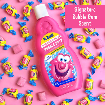 Mr. Bubble Extra Gentle Bubble Bath - Hypoallergenic, Tear Free Bubble Bath Solution Perfect for Sensitive Skin (Pack of 2 Bottles, 16 fl oz Each)