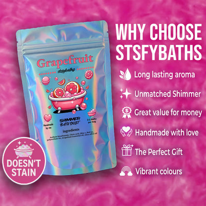 Sky Blue Bubblegum Shimmer Bath Bomb in A Bag - Handmade Scented Bath Bombs for Women,Kids and Men - Bathbomb Fizzies Perfect for Boys and Girls All Ages (4.4 Ounce, Sky Blue)