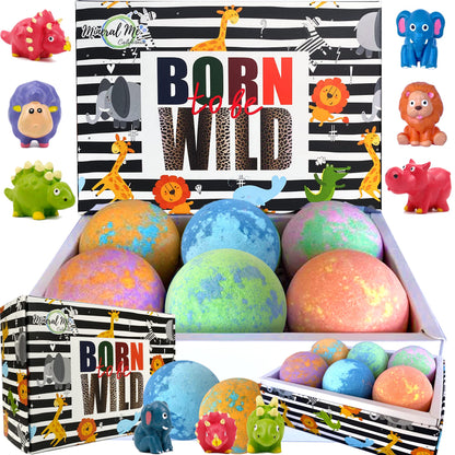 Bath Bombs for Kids with Surprise Toys Inside Plus Dinosaur Puzzle - Set of 9 Organic Dino Egg Bath Bombs, Gentle and Kids Safe, Fizzy Balls with Rich Bubbles, Birthday Gifts for Boys, Girls