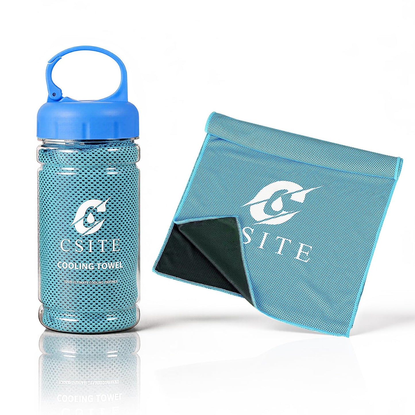 CSITE Cooling Towels (47"x12") for Neck and Face, Ice Towel for Hot Weather, Soft Breathable Chilly Gym Towels, Microfiber Towel for Work Out, Yoga, Running, Camping & More Activities（Green）