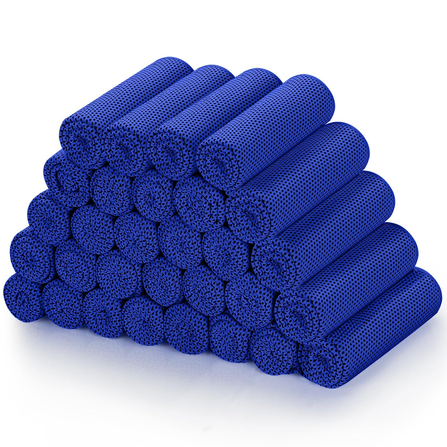 Cooling Towels (40"x 12", Pack of 30) for Neck and Face, Cold Towel for Hot Weather, Sports, Workout, Fitness, Gym, Yoga, Golf, Pilates, Travel, Camping & More