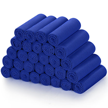 Cooling Towels (40"x 12", Pack of 30) for Neck and Face, Cold Towel for Hot Weather, Sports, Workout, Fitness, Gym, Yoga, Golf, Pilates, Travel, Camping & More